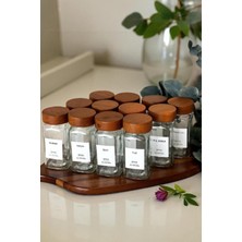 Özbience 12'li Akasya Baharatlık Seti, Şık ve Pratik Mutfak Aksesuarları