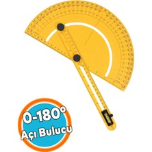 PremiumPort Açı Bulucu Ölçer Gönye, Derinlik ve Köşe Cetveli, Çok Amaçlı Çizim Aracı