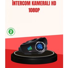 Marsilyan Q28 Kameralı Motosiklet Kask Kulaklık Bluetooth 5.3 Su Geçirmez 1080P Hd