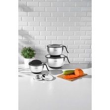 Özbience 12 Parça Saten Saklama ve Karıştırma Kabı Seti, Şık ve Kullanışlı