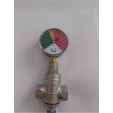 PremiumPort Yarım Inç Su Basınç Düşürücü Dms 63MM, 0-10 Bar Manometre Y-A60