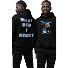 Fuddy Moda Unisex The Iceman Drake Sırt Baskılı Kapüşonlu Sweatshirt, Oversize Rap Müzik Temalı Hoodie