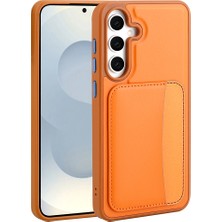 Spia Galaxy A26 Kılıf Kartlıklı Zore X-Kart Silikon Kapak - Turuncu