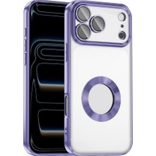 Spia iPhone 17 Pro Max Kılıf Kamera Korumalı Logo Gösteren Zore Omega Kapak - Lila