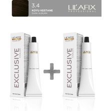 Lil'afix 2'li Exclusive Colour Tüp Boya 60 ml 3.4 Koyu Kestane