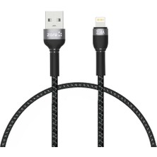 Spia Siyah Shira Serisi Lightning USB Kablo 30 cm