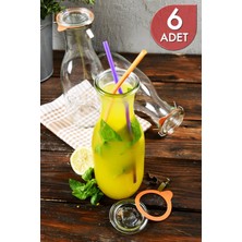 Özbience Şık 6'lı Cam Sürahi Seti, 1062 Ml, Ev ve Ofis Için Ideal Dekorasyon