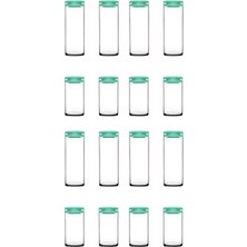 Özbience Turkuaz Kapaklı Vakumlu Kavanoz 16’lı Set, Şık ve Kullanışlı Mutfak Saklama