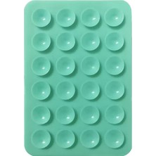Techaks Kare Öpücüklü 03 Çift Taraflı Silikon Tutucu 5,50CM x 8cm - Turkuaz