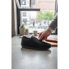 Enoch Hakiki Deri Lazer Perforeli Erkek Sneaker Ayakkabı Ortopedik Taban