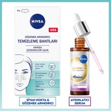 Nivea LUMINOUS630 Skin Glow Anında Aydınlatıcı Serum 30ML ve Siyah Nokta Gözenek Arındırıcı Burun Bandı