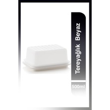 Özbience Beyaz 500 ml Buzdolabı Saklama Kabı, Tereyağlık, Sağlam ve Şık