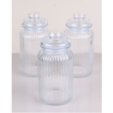 Özbience Şeffaf Cam Kavanoz Seti, Baharat ve Gıda Saklama Için Ideal