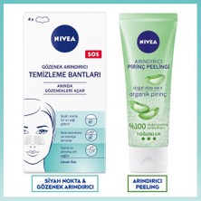 Nivea Siyah Nokta ve Gözenek Arındırıcı Burun Bandı ve Arındırıcı Pirinç Peeling 75ML, Yüz Bakım Seti