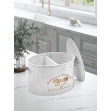 Özbience Metal Bölmeli Beyaz Patates ve Soğan Kovası 18 Lt, Pratik Saklama Çözümü