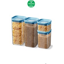 Özbience Kuru Gıda Saklama Kabı 4'lü Set, Şık ve Pratik Saklama Çözümü