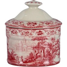 Özbience Küçük Kırmızı Seramik Kavanoz, Şık ve Dayanıklı Saklama Çözümü