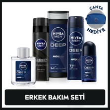 Nivea Men Erkek Damat Çeyiz Seti, Duş Jeli, Deodorant 150ML, Roll-On,tıraş Köpüğü, Losyon ve Çanta Hediye