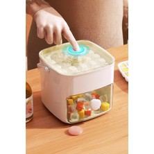 Özbience Pratik Çekmeceli Buz Kalıbı Saklama Kutusu, Tek Tuşla Buz Çıkarma