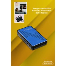 Allians Mavi Renkli Yüksek Kaliteli Micro Hd Uydu Alıcısı, Güçlü ve Güvenilir
