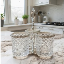 Özbience 3'lü Cam Kaşıklık Seti, Şık ve Kullanışlı Mutfak Aksesuarı