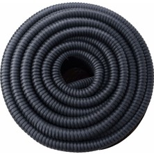 Has Light Pvc Kaplı Izoleli Çelik Spiral Boru 21 mm 50 Metre Siyah