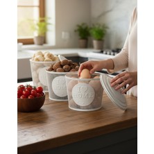 Özbience 3'lü Metal Tel Örgü Çok Amaçlı Saklama Kabı Seti