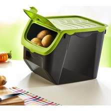 Özbience Havalandırmalı Patates ve Soğan Saklama Kabı 12 Lt Pudra Pembe