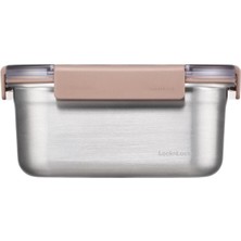 Özbience Paslanmaz Çelik Fırın ve Saklama Kabı Dörtgen, 1.5 Lt, Kahverengi