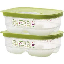 Özbience Pratik ve Şeffaf 2'li Buzdolabı Saklama Kabı, 800 ml Kapasite