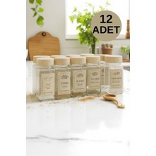 Özbience 12'li Kare Cam Baharatlık Takımı, Fonksiyonel Kapaklar ve Etiketler