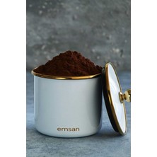 Özbience Modern ve Şık Küçük Emaye Kavanoz, Mutfak Dekorunuza Zarif Dokunuş