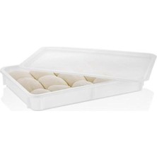 Özbience Polietilen Pizza Hamur Teknesi 400X600X75 Mm, Kapakli, Dayanıklı ve Pratik