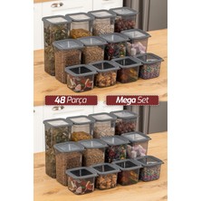 Özbience 48 Parça Vakum Kapaklı Mega Saklama Seti, Çoklu Boyutlar