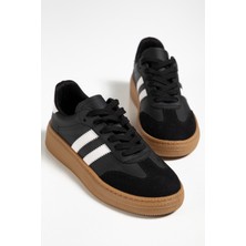 Tonny Black Kadın Siyah Kadın Rahat Kalıp Yumuşak Deri Sneaker