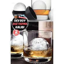 Özbience 2'li 5cm Silikon Buz Kalıbı, Dakikada Soğutucu, Dayanıklı ve Esnek