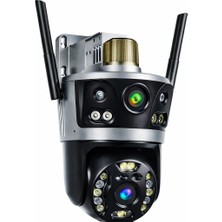 Apronx APX-WPG262 6mp 3.6 mm Çift Kamera 21 LED Wifi Ptz