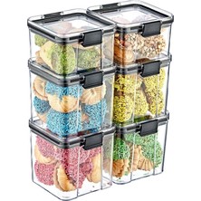 Özbience 6'lı Şeffaf Saklama Kabı, 700 Ml, Gıda Tazeliği Koruyan Pratik Set