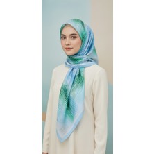 Aliva Scarf Pamuk Ipek Çizgi Desenli Şal