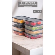 Özbience 8'li 16 Parça Bpa Içermeyen Derin Dondurucu Saklama Seti