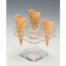 Özbience Akrilik Dondurma Servis Standı 13X13 Cm, Şık ve Dayanıklı Tasarım