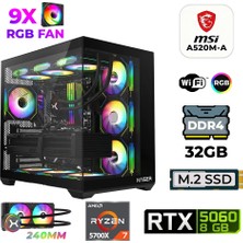 Xaser Sword X50 Ryzen 7 5700X 32GB Ram 1tb M.2 Nvme SSD 8gb RTX5060 Sıvı Soğutmalı Tavsiye Sistem