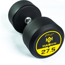 Hasgym 27,5 kg Kauçuk Kaplı Profesyonel Olimpik Dumbbell ( Dambıl )