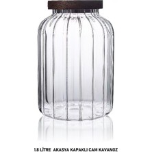 Özbience Büyük Boy 1.8l Cam Kavanoz, Saklama Kabı, Bakliyat, Kahve, Baharat Için