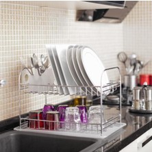 Özbience Iki Katlı Krom Şeffaf Tabaklık, Pratik ve Şık Mutfak Düzeni