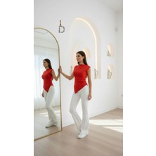 Divinus Büzgü Detaylı  Asimetrik Bluz