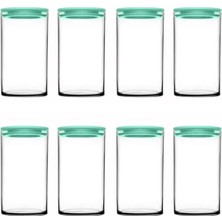 Özbience Pratik ve Şık 8'li Cam Saklama Kavanozu Seti, Taze Tutar