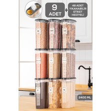 Özbience 9'lu Büyük Oval Erzak Saklama Kabı Seti, Pratik ve Şık Depolama Çözümü