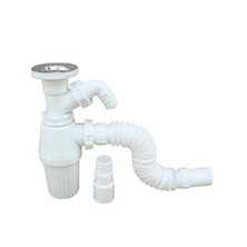 Gama Taslı Körüklü Sifon Tek Rekorlu 32'lik Sığ Lavabo Gideri