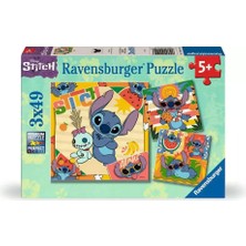 Ravensburger Çocuk Puzzle 3X49 Parça Disney Stitch RPK120041146